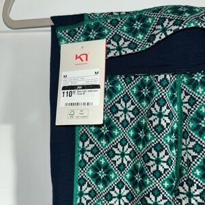 Kari Traa Nordic Patterned Pants in Green and White